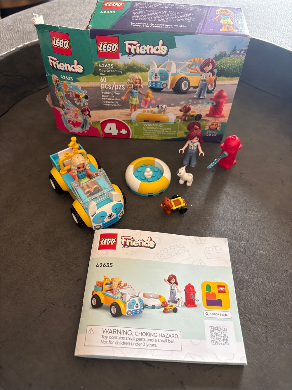 Lego Friends Dog Grooming Car Set - Yellow, Blue, White